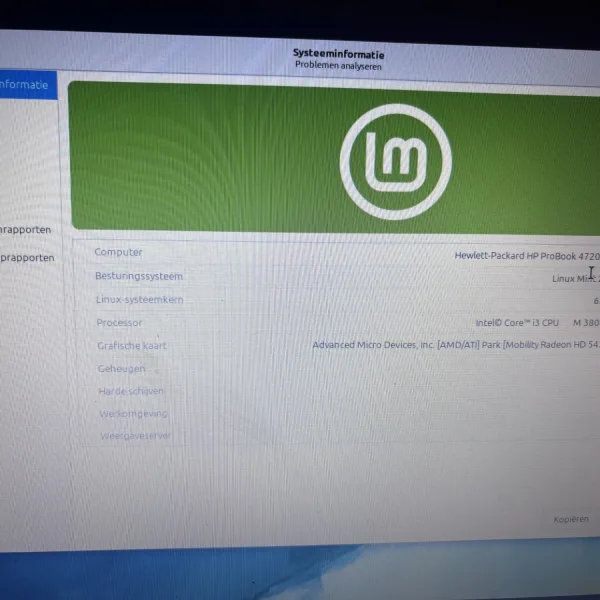 Vintage laptop HP probook 4720 3gb 320gb dvd