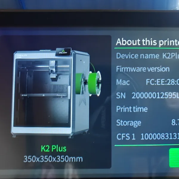 Creality K2+ 1200 uur , CFS , Maniakaal onderhouden.