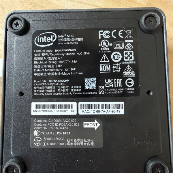 Foto van Intel NUC 10 Performance Kit NUC10i5FNH  32GB RAM & 512GB SSD